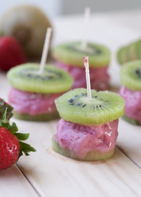 Strawberry Kiwi Ice Cream Bites