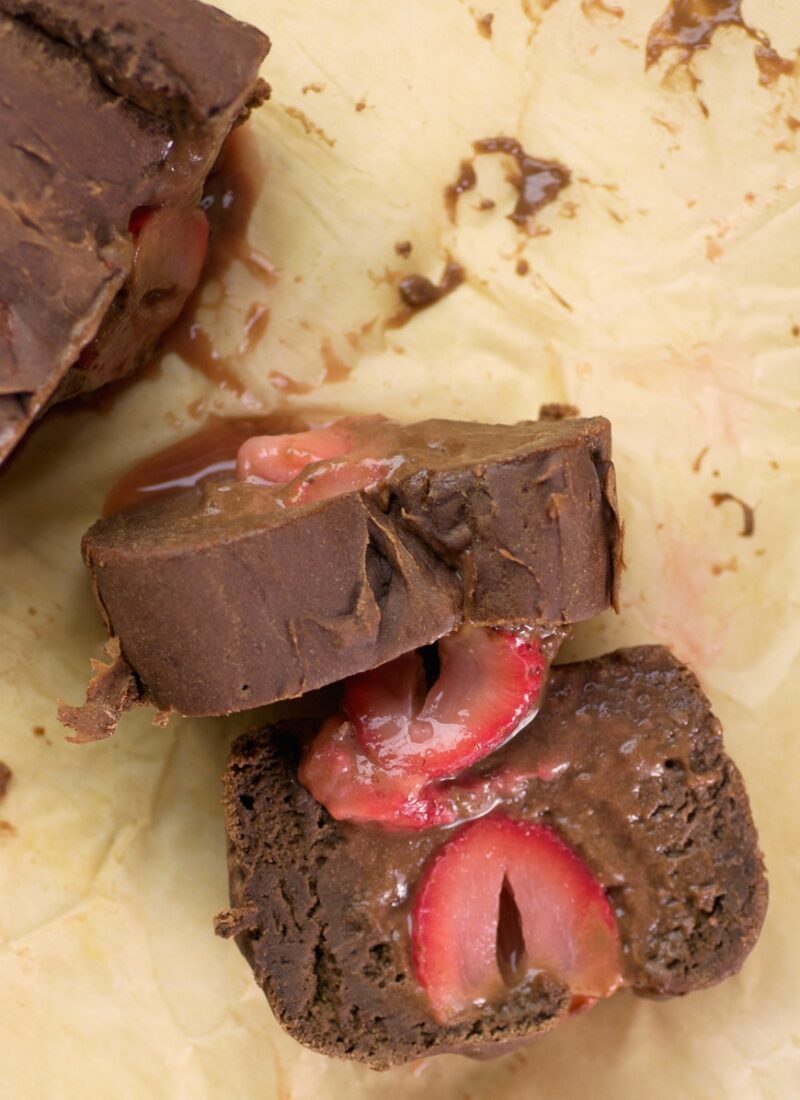 Chocolate Lava Loaf with Strawberry Love in Every Slice