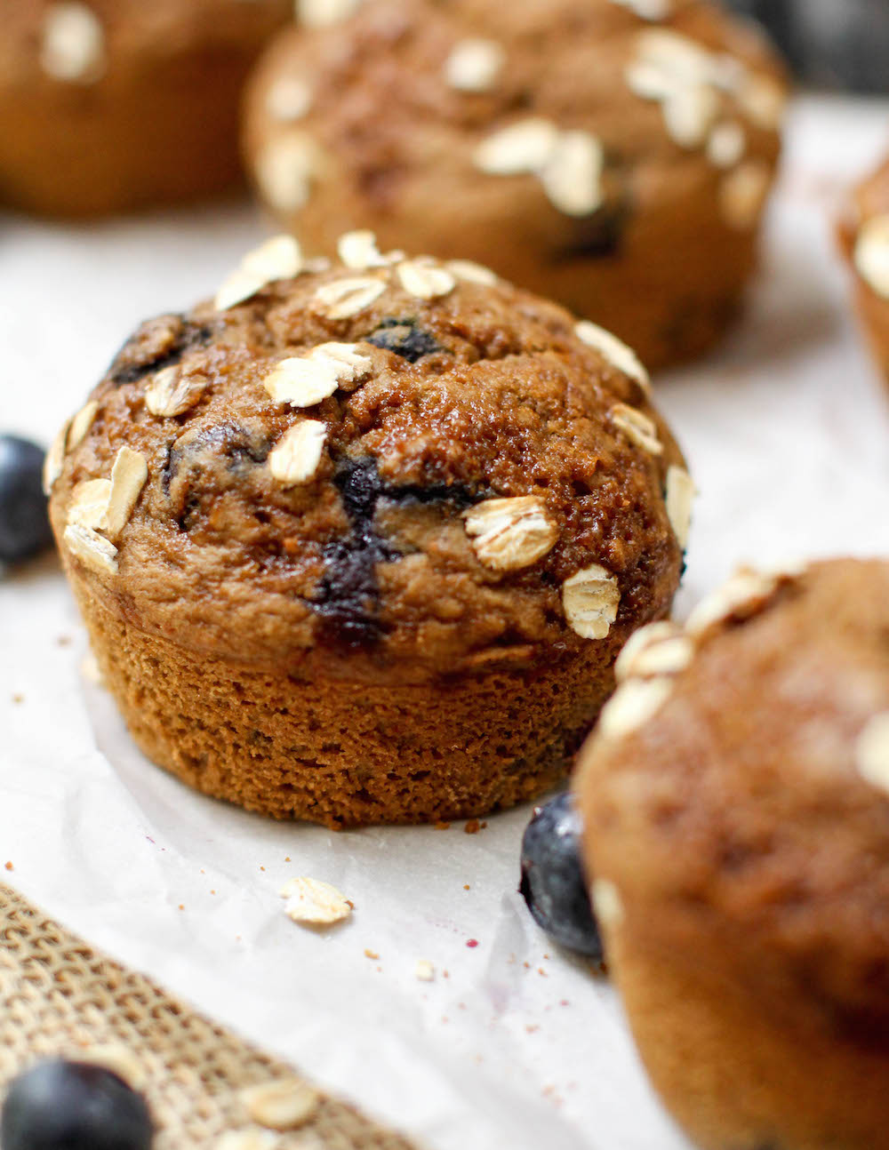 Vegan Blueberry Muffins (Oil-free + GF)