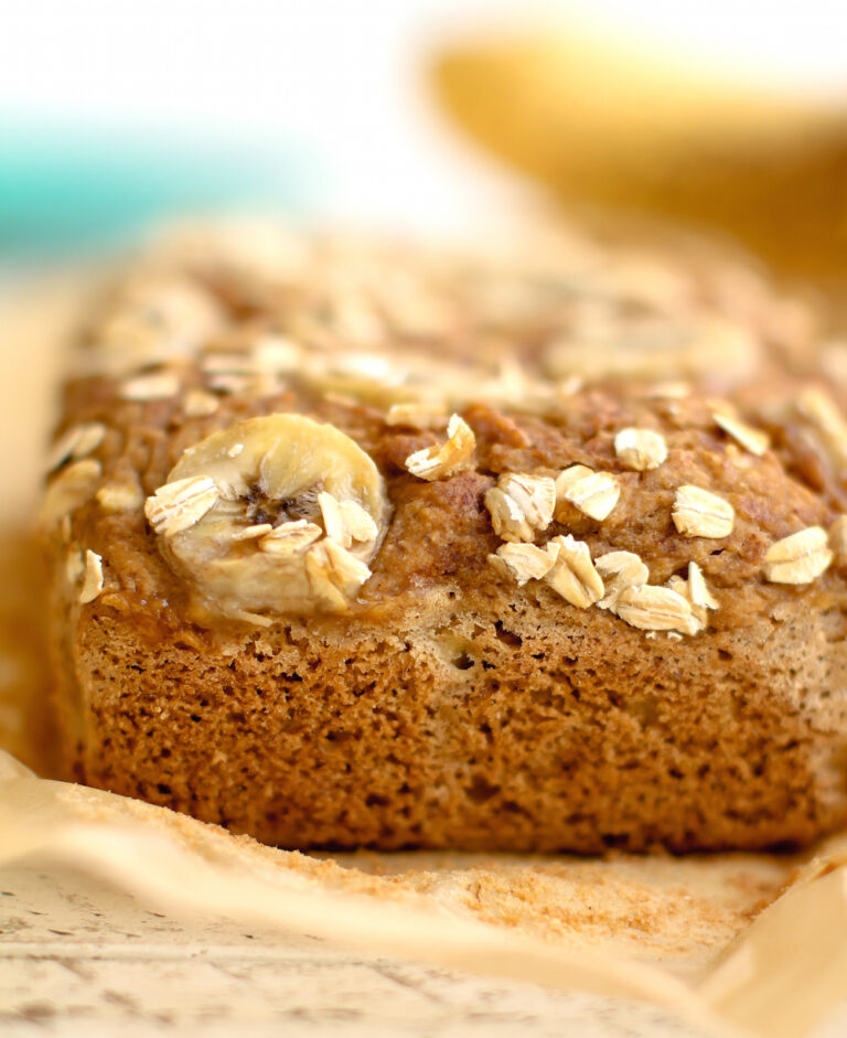 Maple Cornmeal Banana Bread Feasting on Fruit