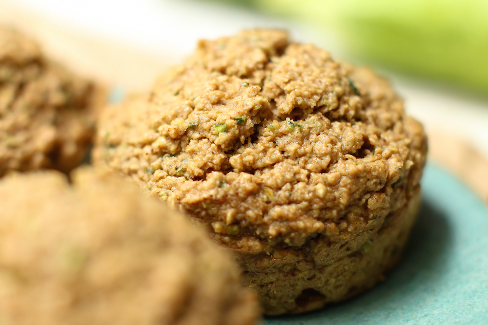 Zucchini Spice Muffins with Molasses Glaze Feasting on Fruit