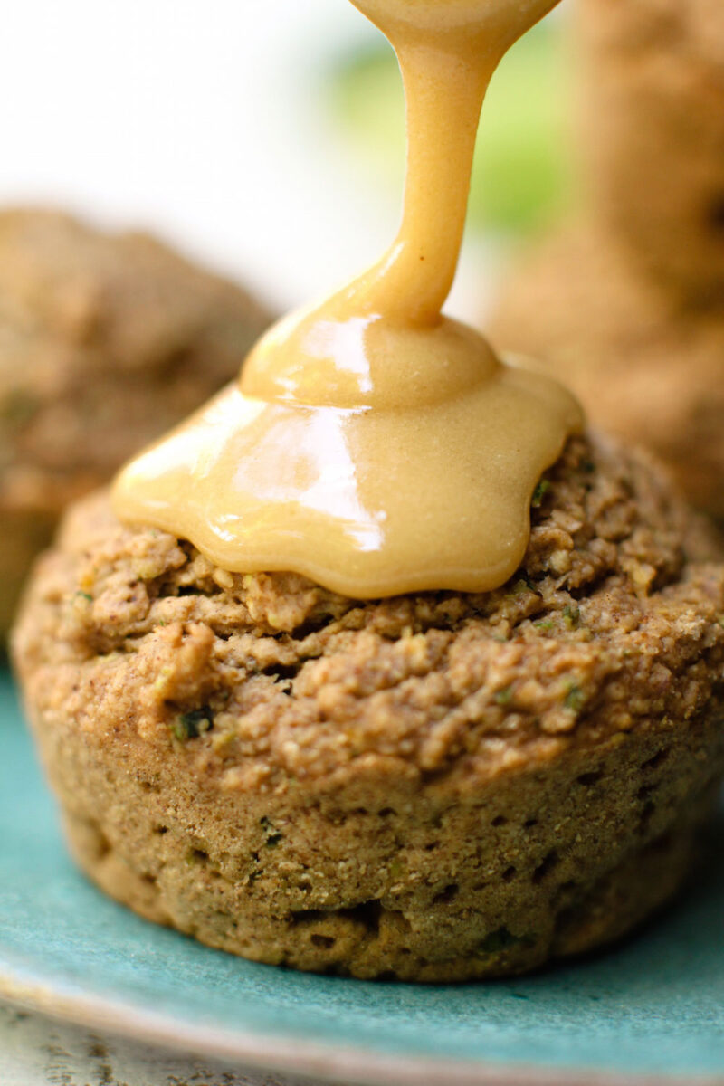 Zucchini Spice Muffins with Molasses Glaze Feasting on Fruit