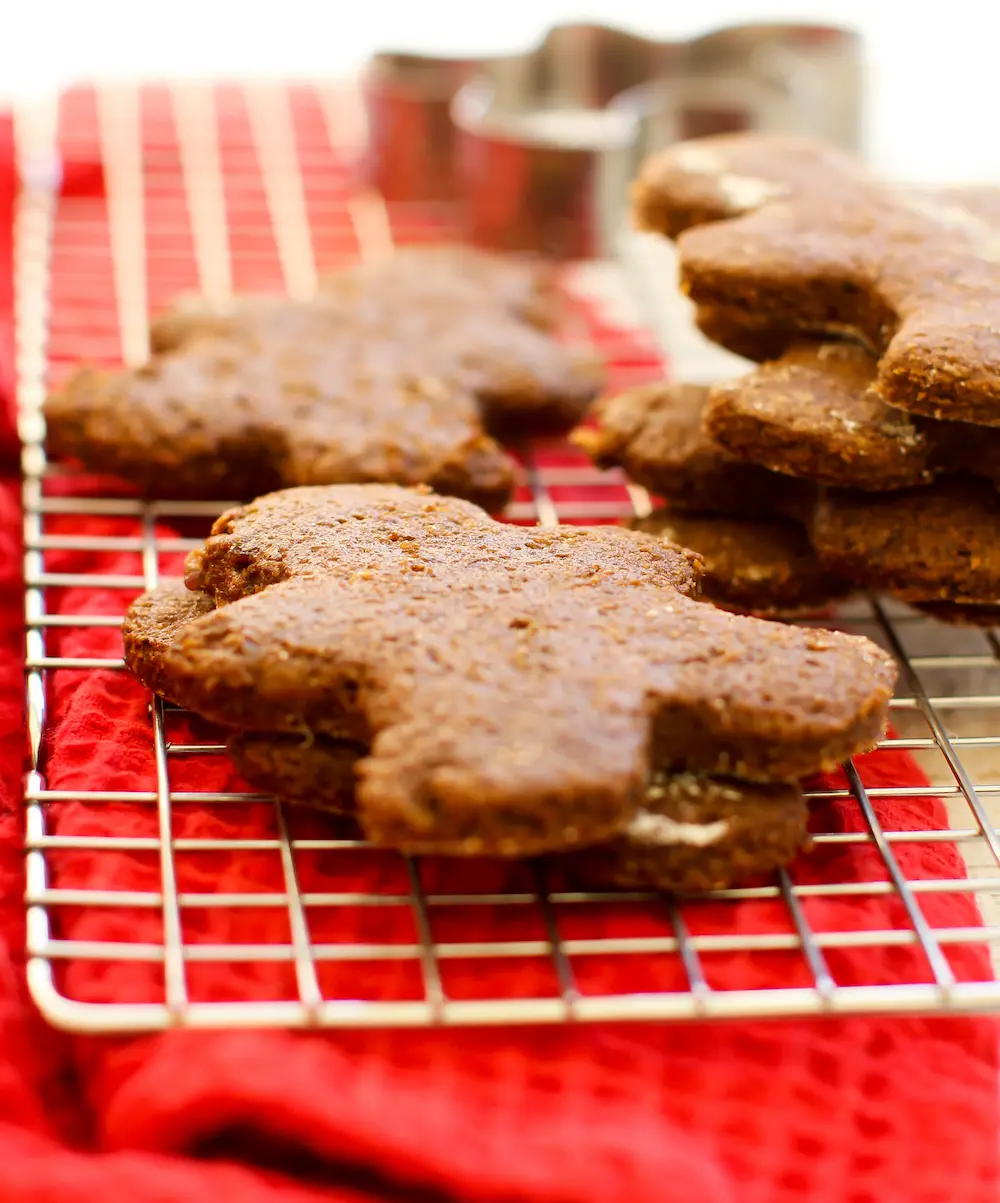 Vegan GlutenFree Gingerbread Men Feasting on Fruit