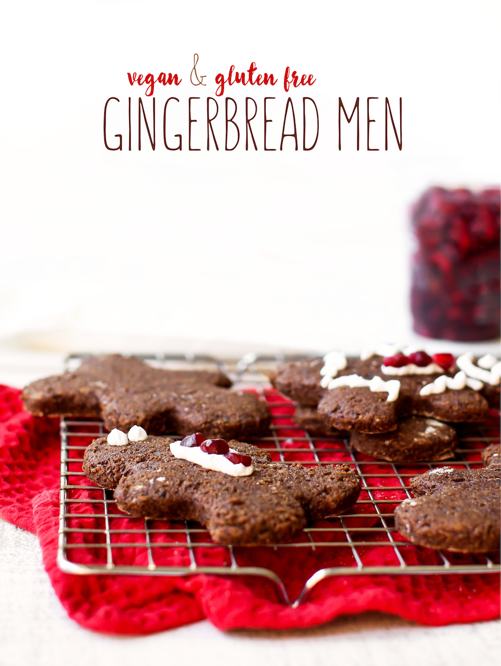 Vegan Gluten Free Gingerbread Men Feasting On Fruit