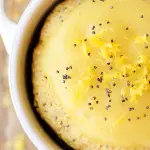 Frosted Lemon Poppy Seed Mugcake - FeastingonFruit.com