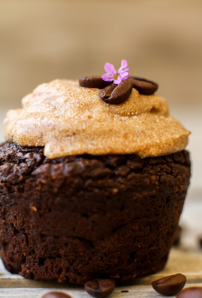Vegan Caramel Espresso Cupcakes Feasting on Fruit