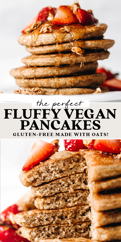 Fluffy Vegan Pancakes (no Bananas) - Gluten-Free | Feasting on Fruit