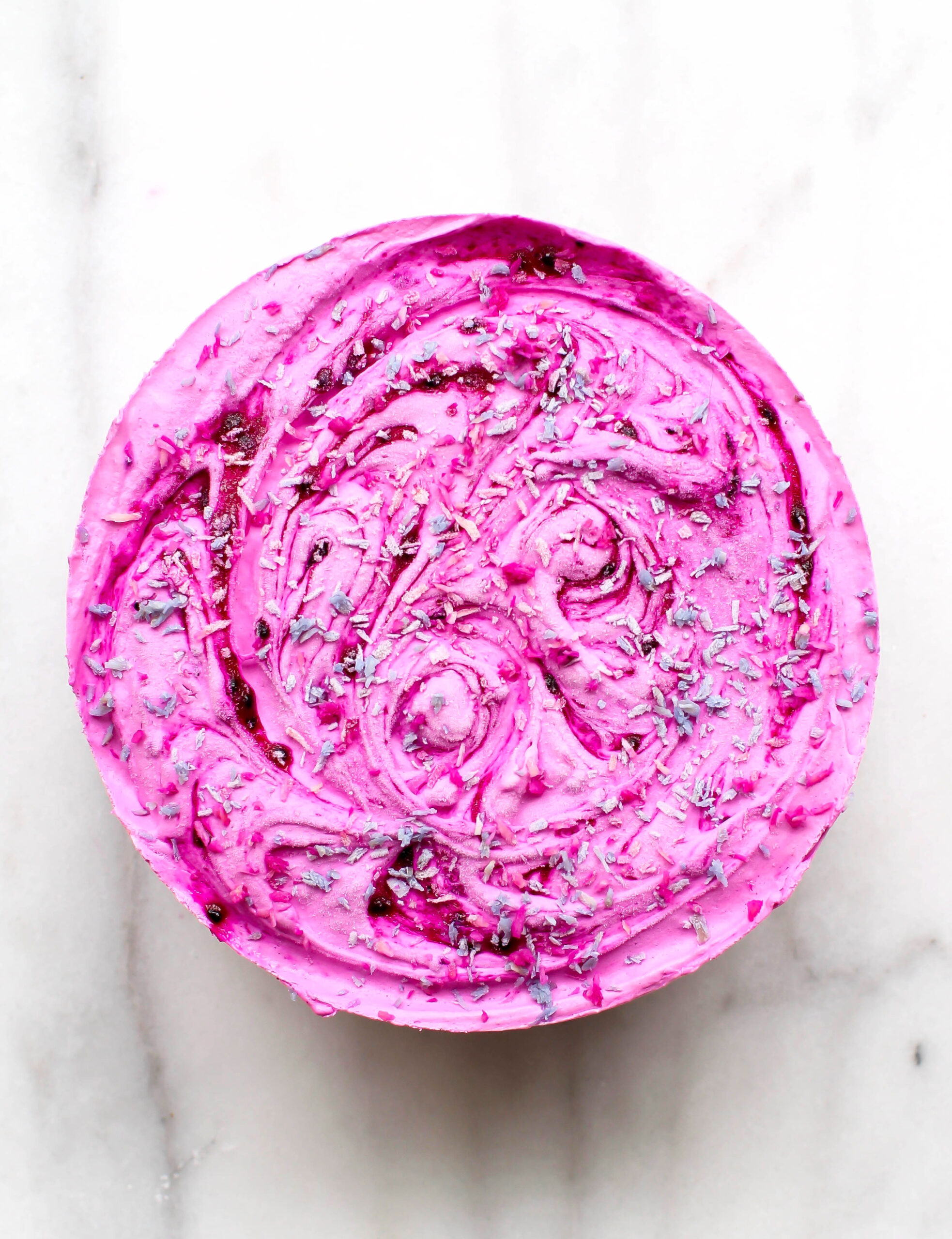 Cotton Candy Cake made with Vegan Ice Cream and Naturally Colored