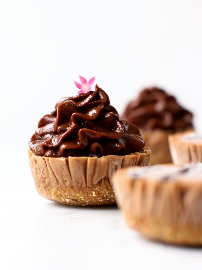 Double Chocolate Ice Cream Cupcakes | Vegan, Gluten-Free, Fruit-Sweetened