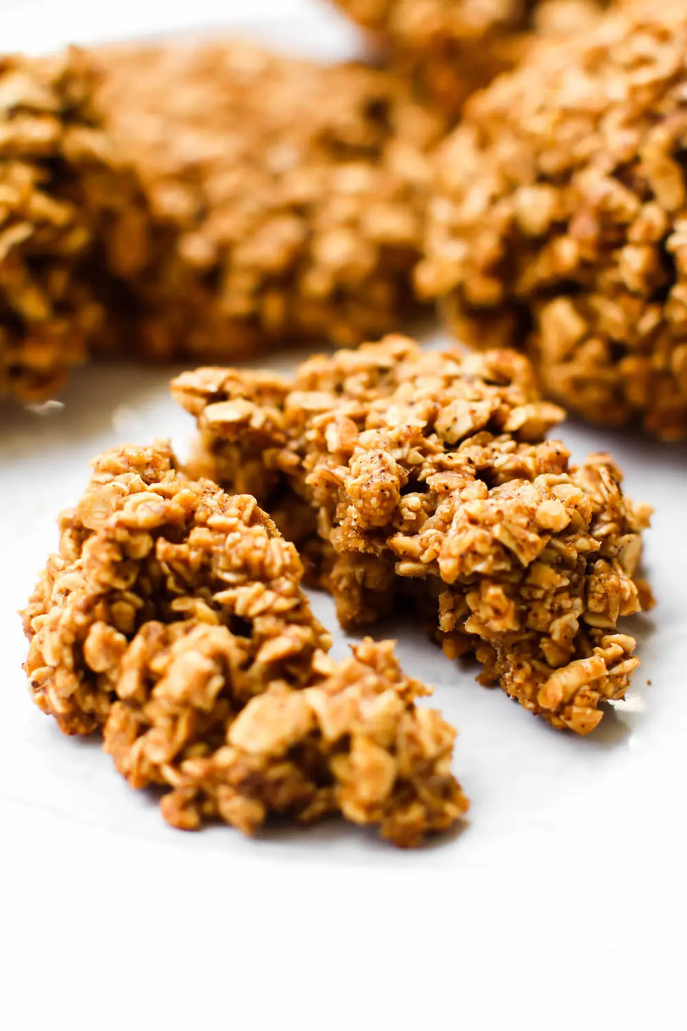 Chunky Oatmeal Vegan Gingersnap Cookies GlutenFree & OilFree
