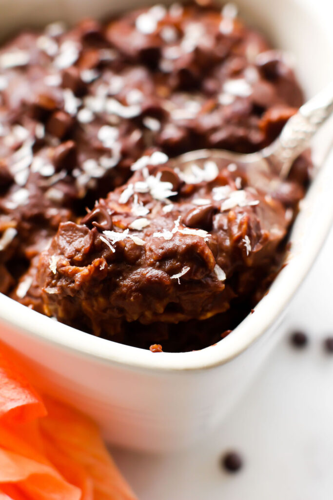 Fudge Brownie Oatmeal Healthy, Vegan, Refined SugarFree