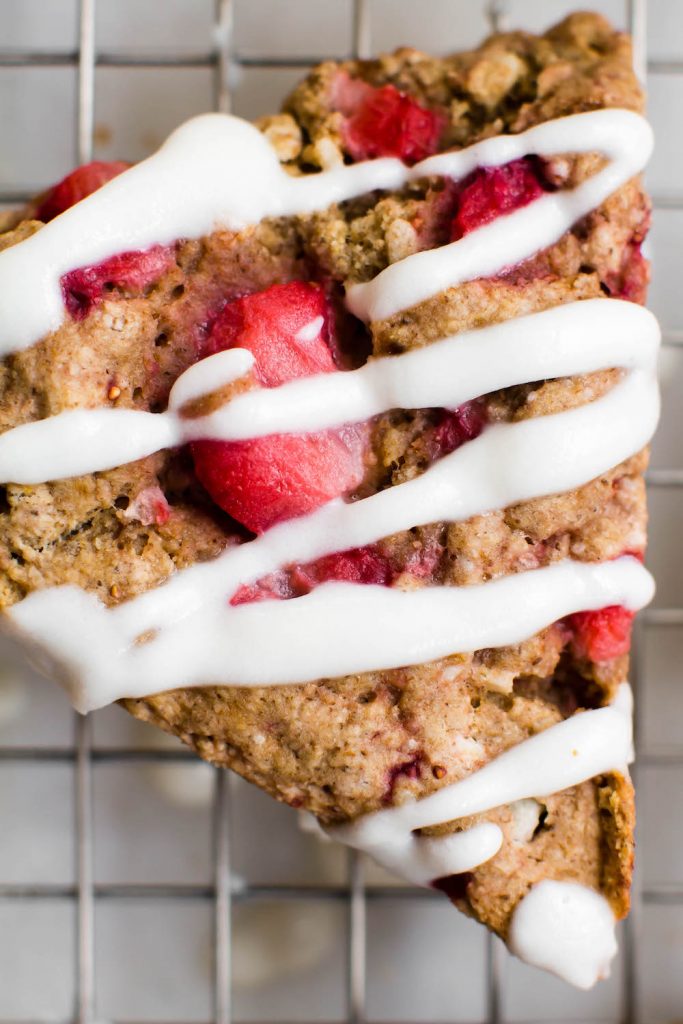 Strawberry Oat Flour Scones Vegan, GlutenFree, OilFree