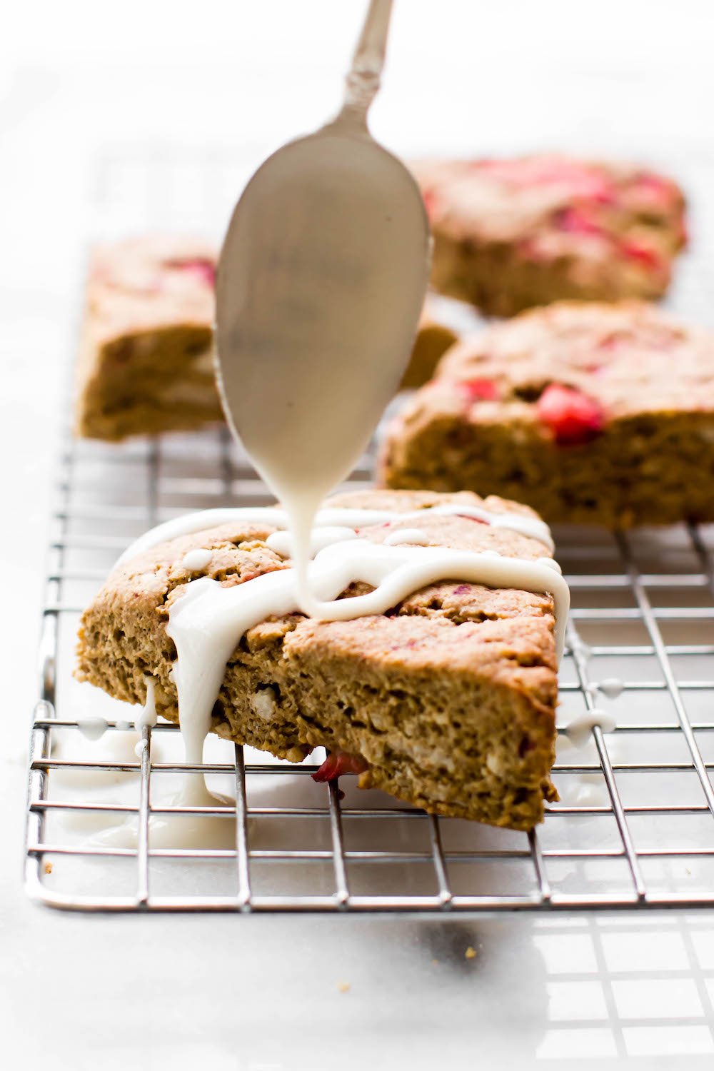 Strawberry Oat Flour Scones Vegan, GlutenFree, OilFree