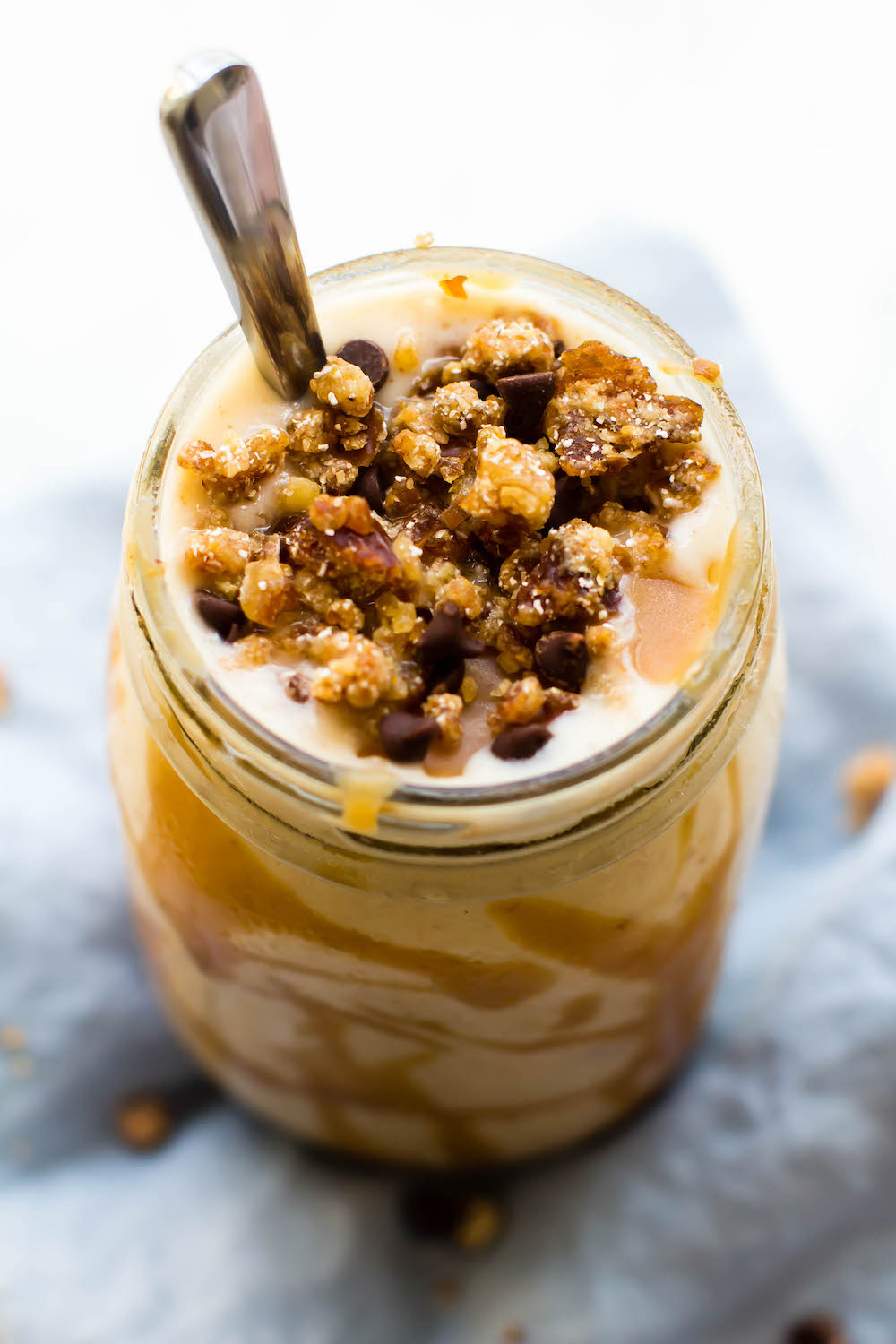 Caramel Cookie Dough Milkshake