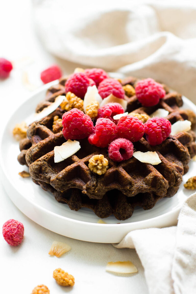 Banana Flour Waffles {vegan & grainfree} Feasting on Fruit