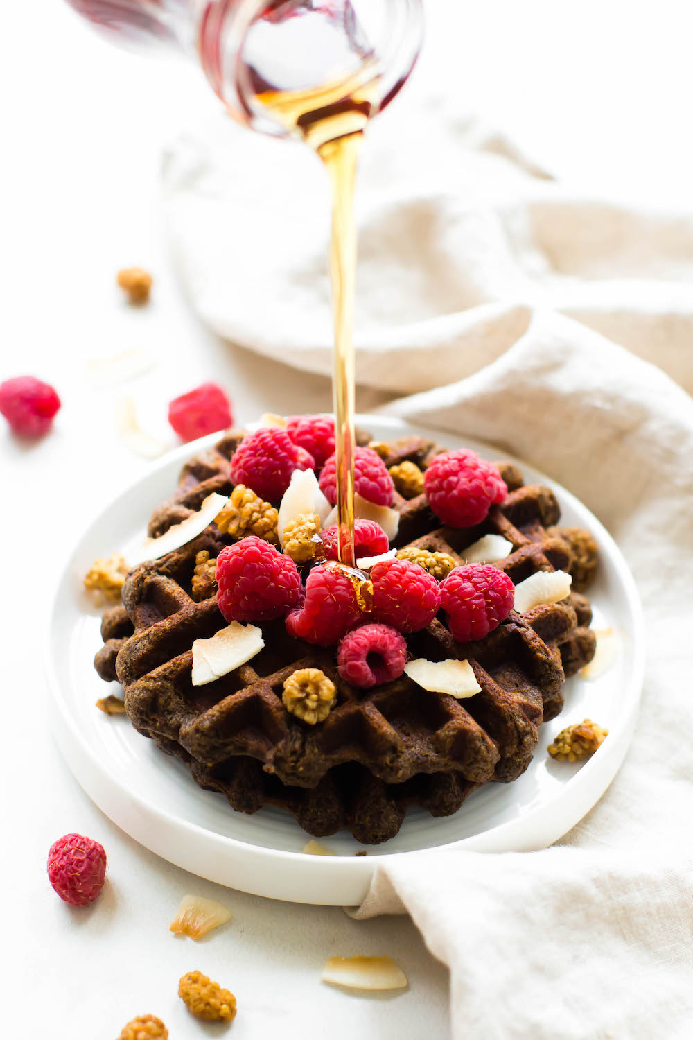 Banana Flour Waffles {vegan & grainfree} Feasting on Fruit