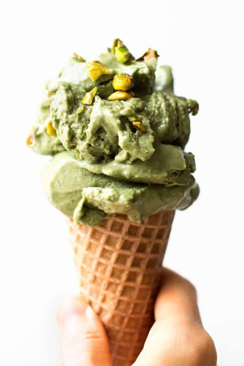 No-Churn Vegan Pistachio Ice Cream