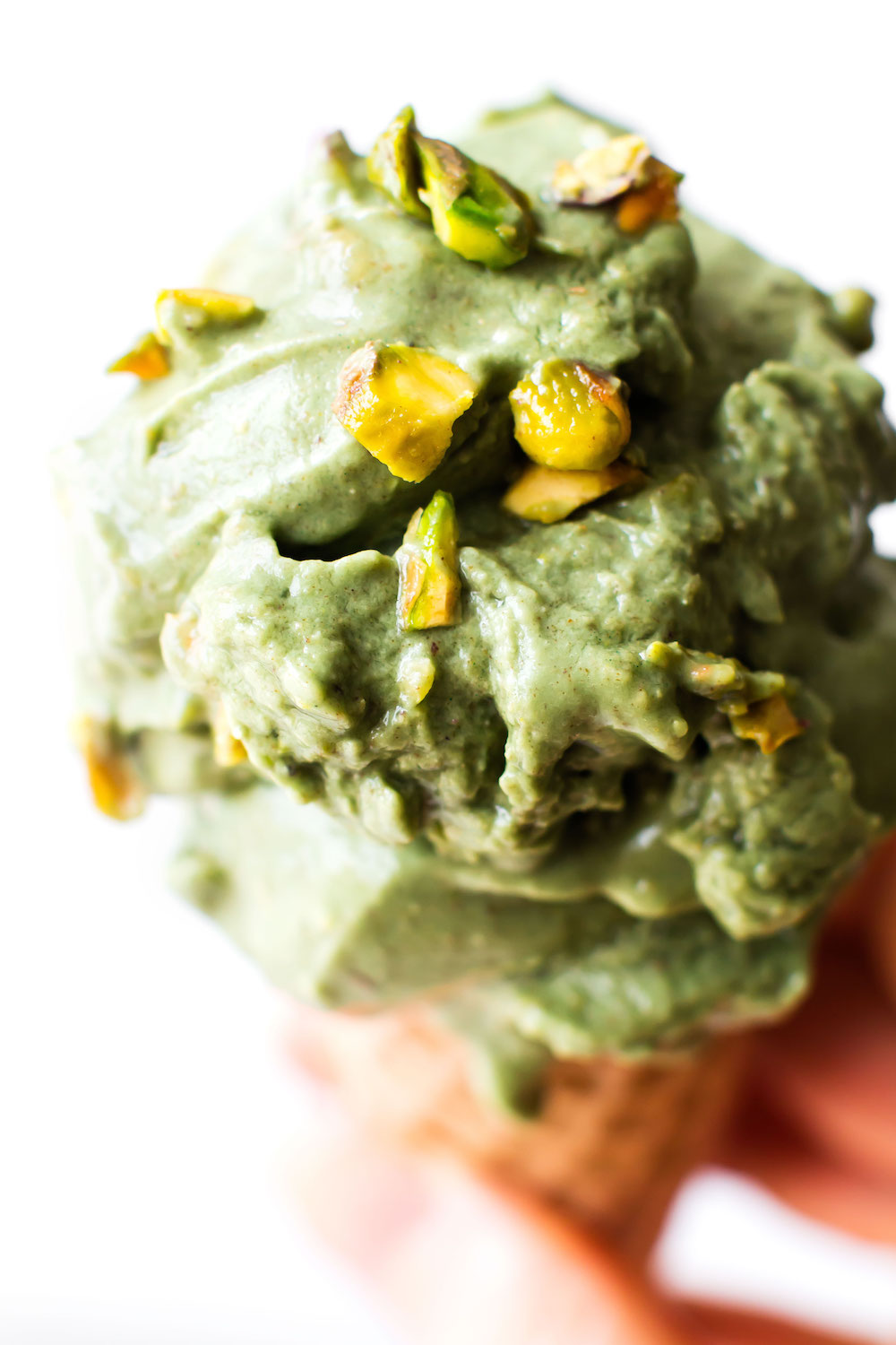 No-Churn Vegan Pistachio Ice Cream | Feasting on Fruit