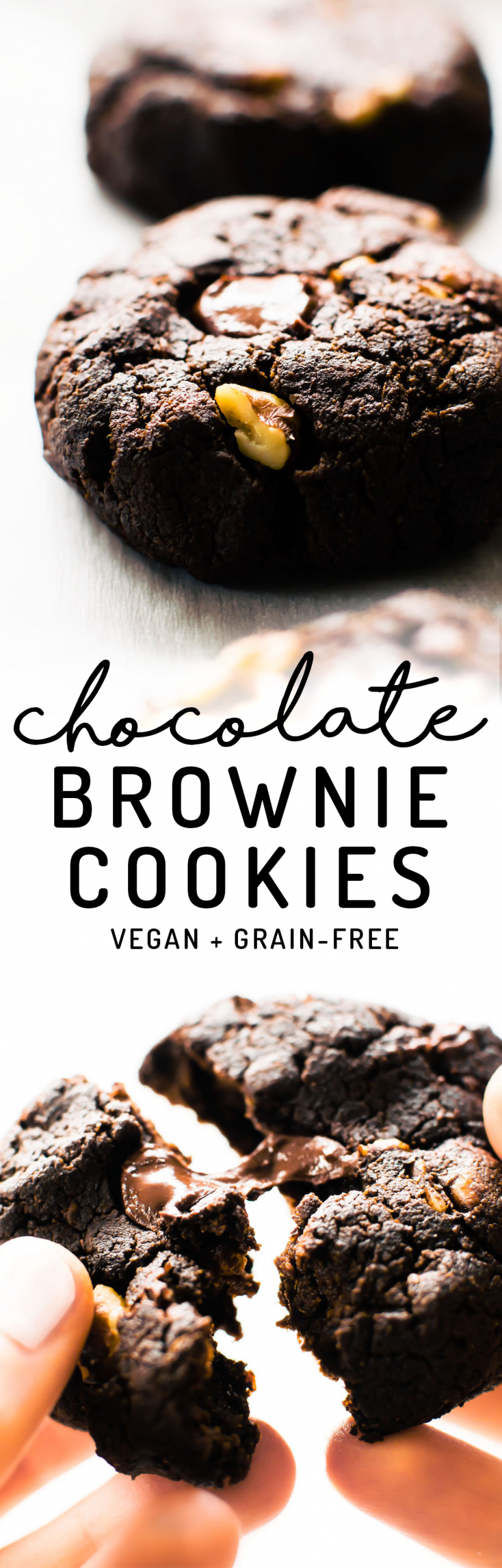 Chewy Chocolate Brownie Cookies (Vegan + GrainFree) Feasting on Fruit