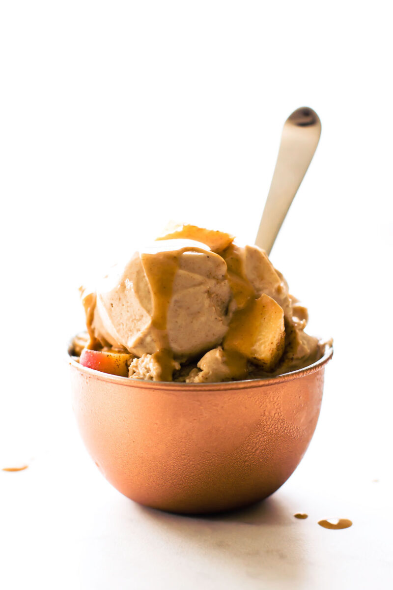Vegan Apple Cinnamon Ice Cream {NoChurn} Feasting on Fruit