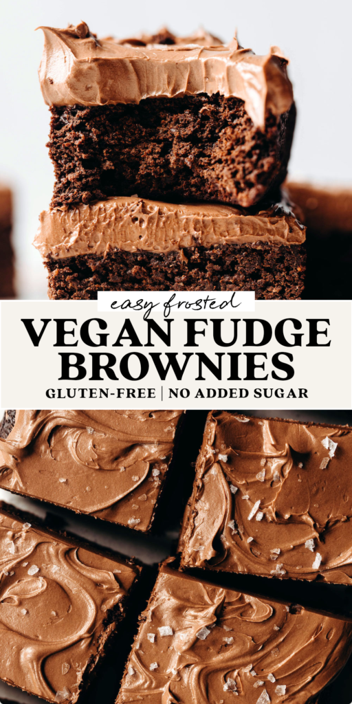 Easy Vegan Frosted Fudge Brownies