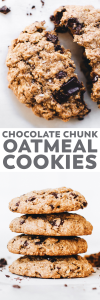 Chocolate Chunk Vegan Oatmeal Cookies