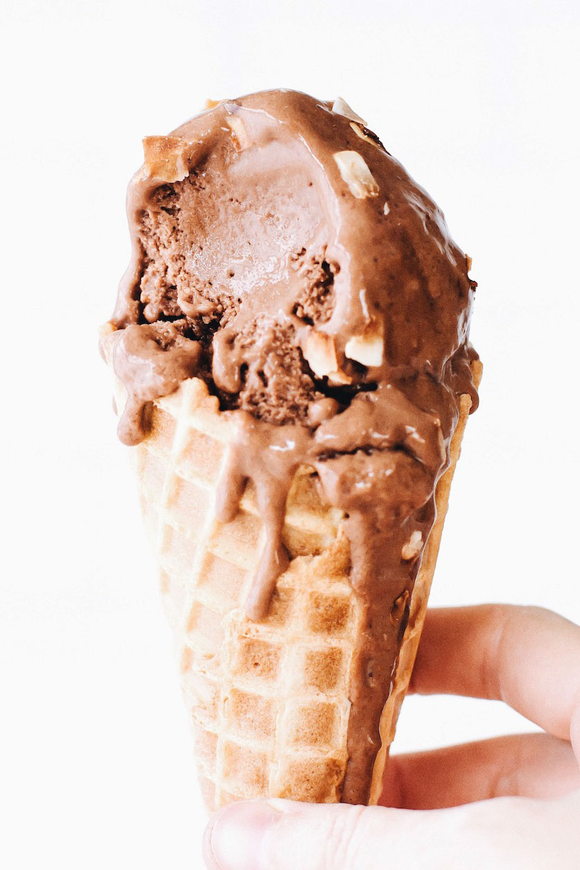 Favorite (Healthier) Vegan Chocolate Ice Cream Feasting on Fruit