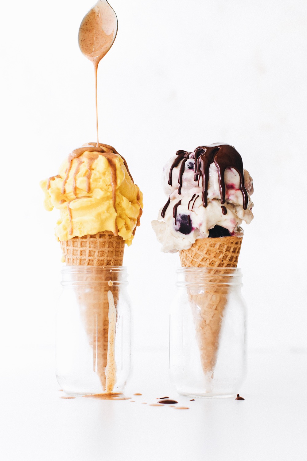 NoChurn Vegan Ice Cream 2 Ways! Feasting on Fruit