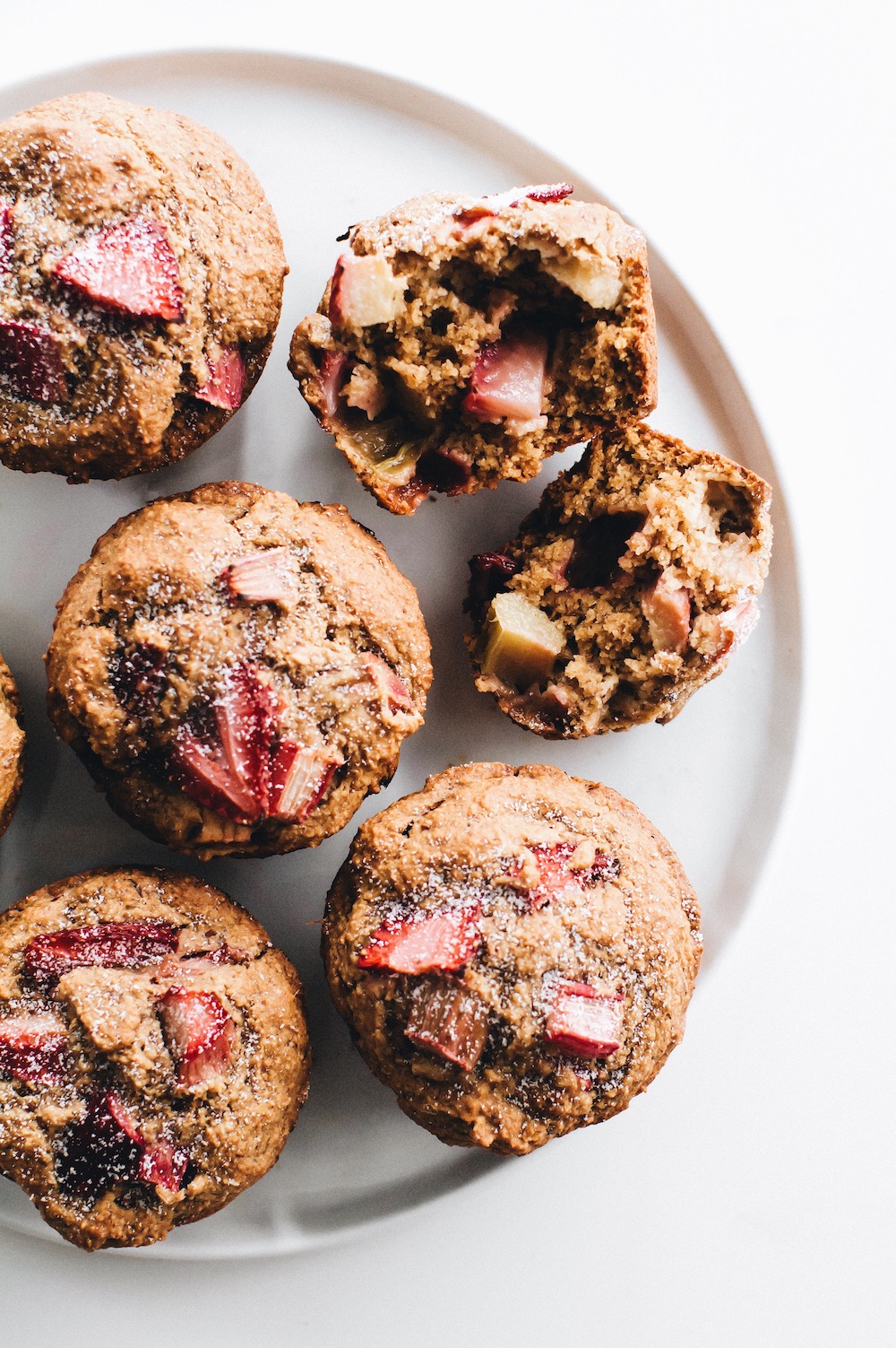 Strawberry Rhubarb Muffins (Vegan + Gluten-Free) | Feasting on Fruit