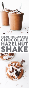 Vegan Chocolate Hazelnut Shake (or Frosty!)
