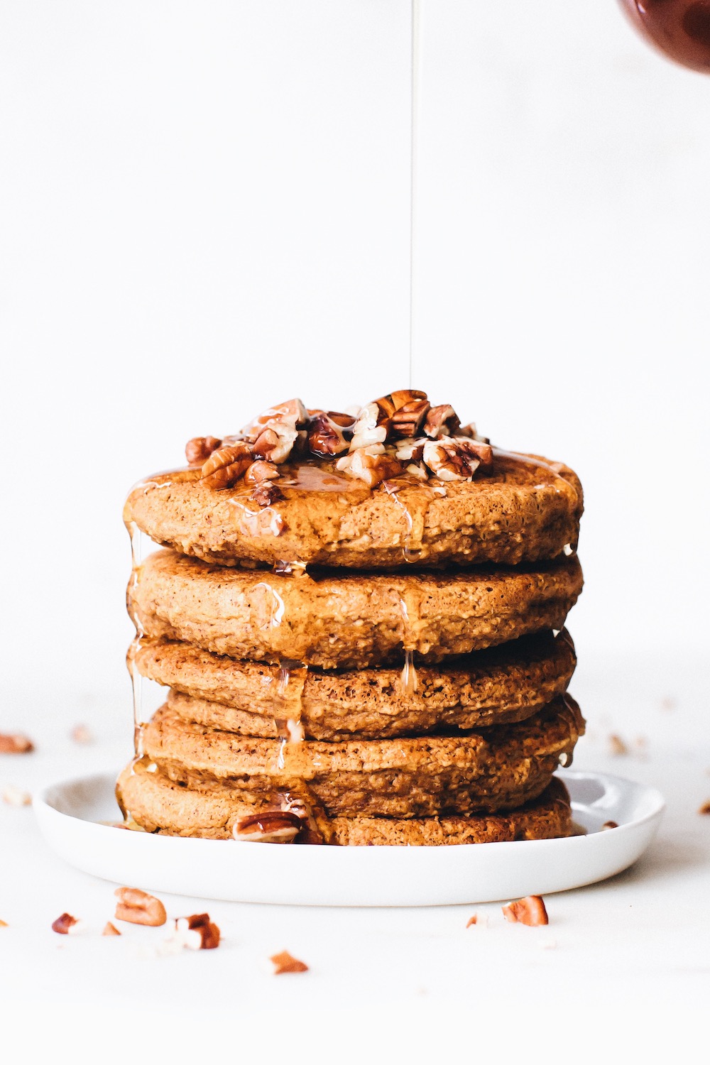 Pumpkin Pecan Pancakes (vegan + gluten-free)