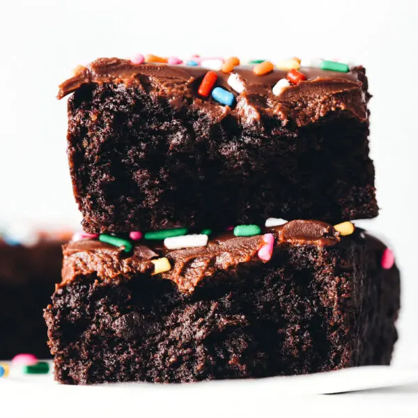 Vegan Cosmic Brownies Feasting on Fruit