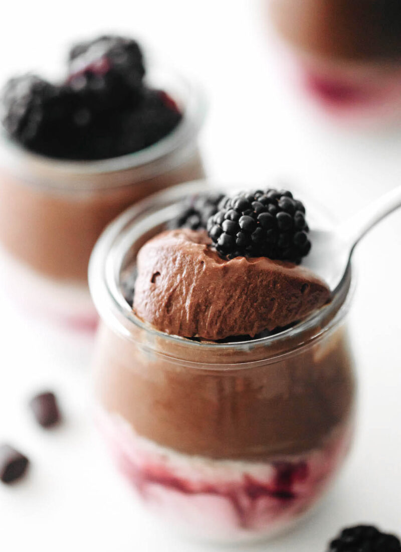 Blackberry Chocolate Mousse Cups