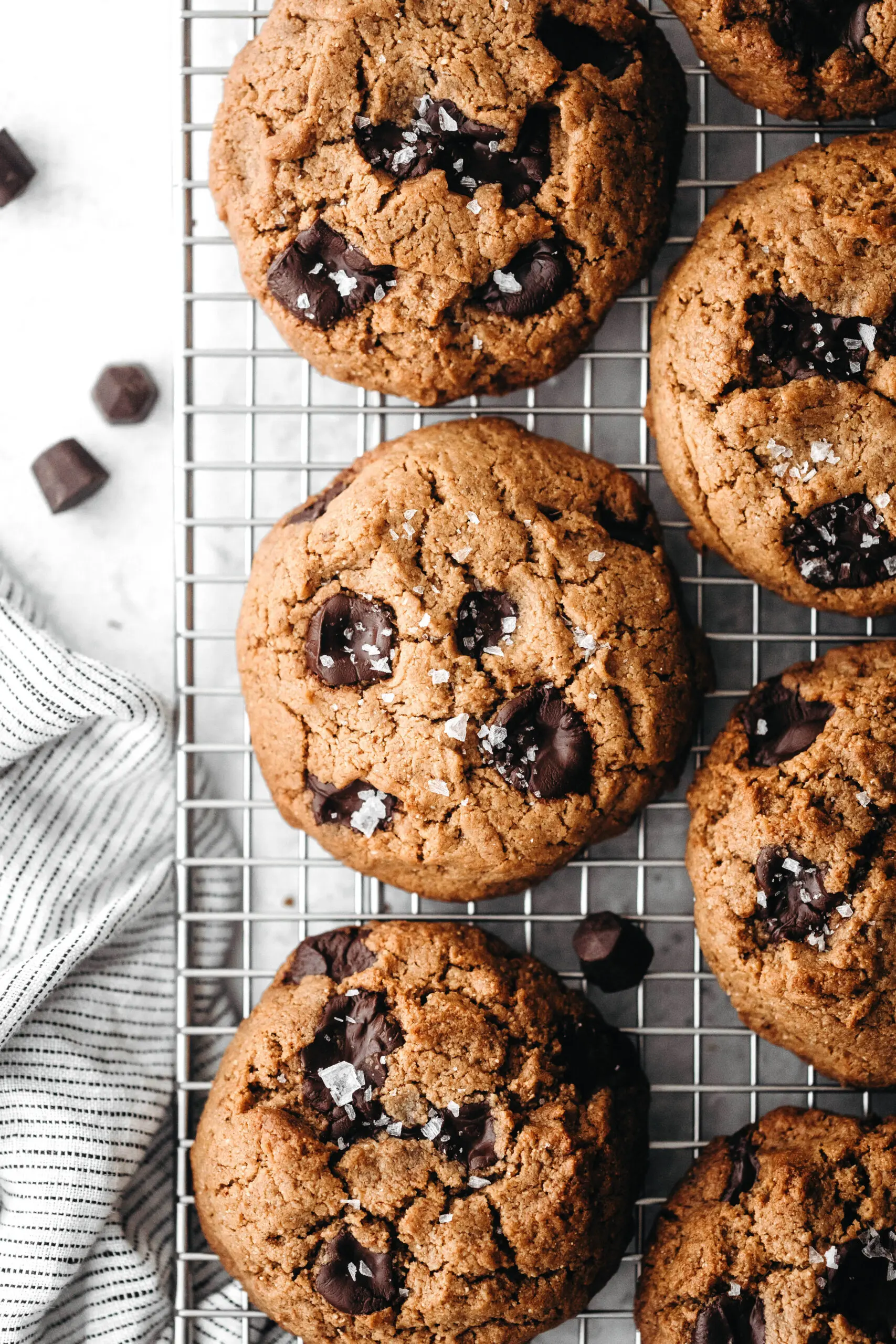 Thick Chewy Chocolate Chip Cookies (vegan + paleo)