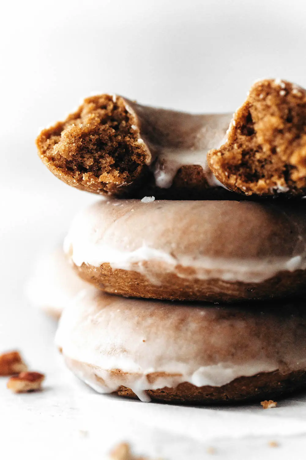 Baked Maple Pecan Donuts (vegan + gluten-free)