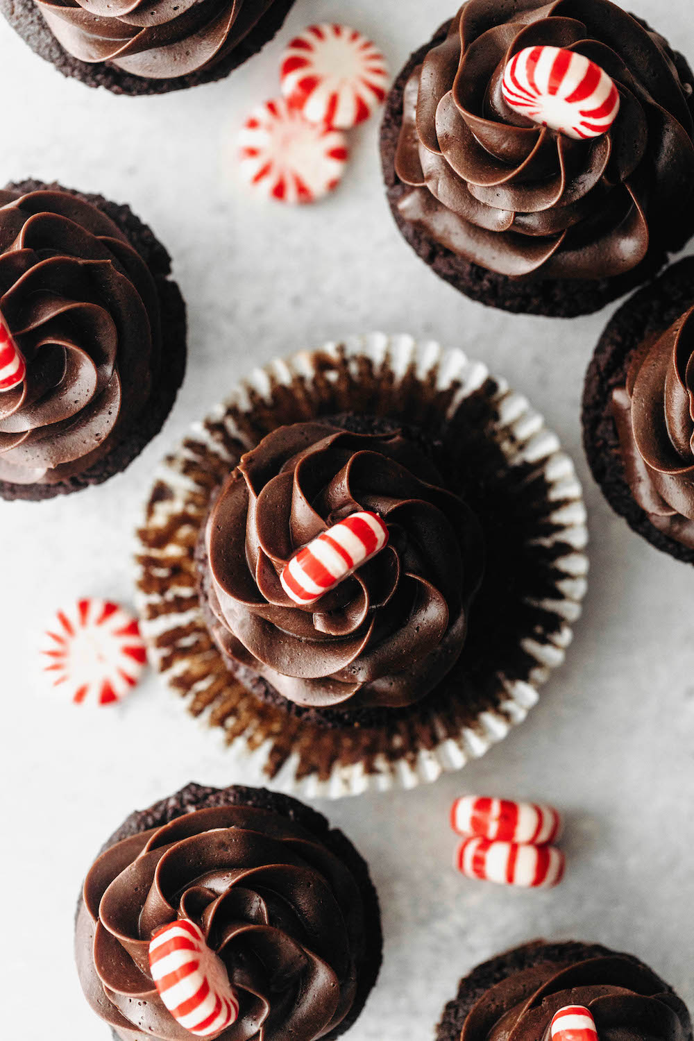 Peppermint Mocha Cupcakes (vegan + grain-free)