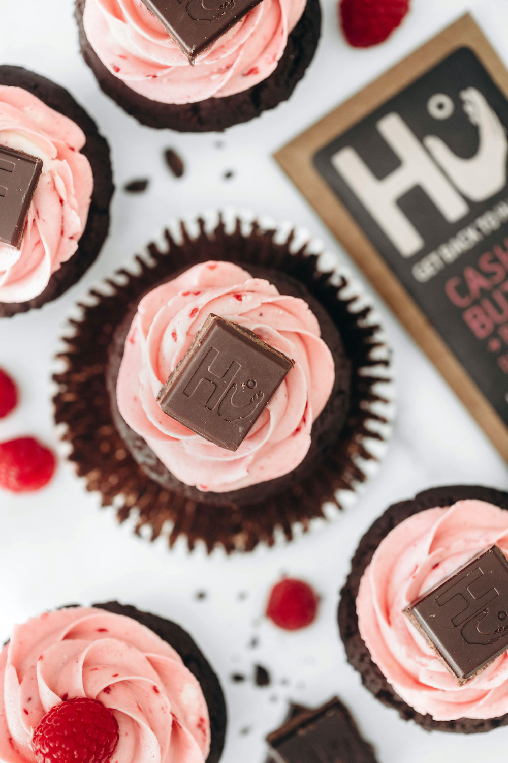Raspberry Dark Chocolate Cupcakes (vegan + paleo)
