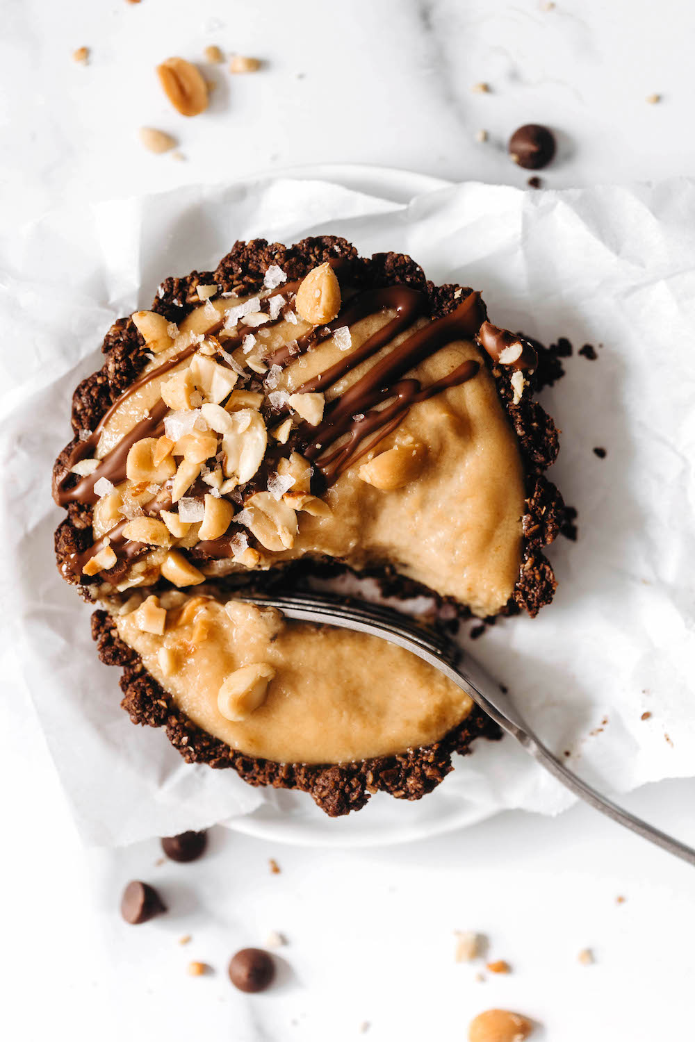 Chocolate Peanut Butter Tarts (vegan + gluten-free)