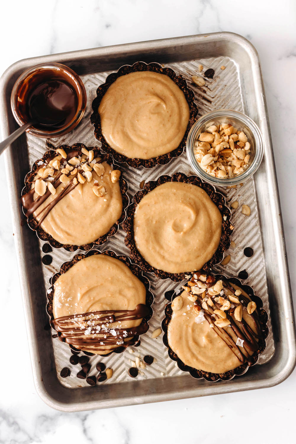 Chocolate Peanut Butter Tarts (vegan + gluten-free)