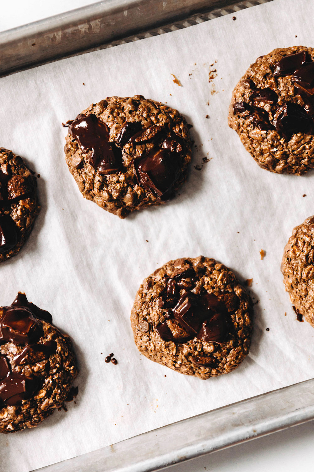 Double Chocolate Oatmeal Cookies (vegan + gluten-free)