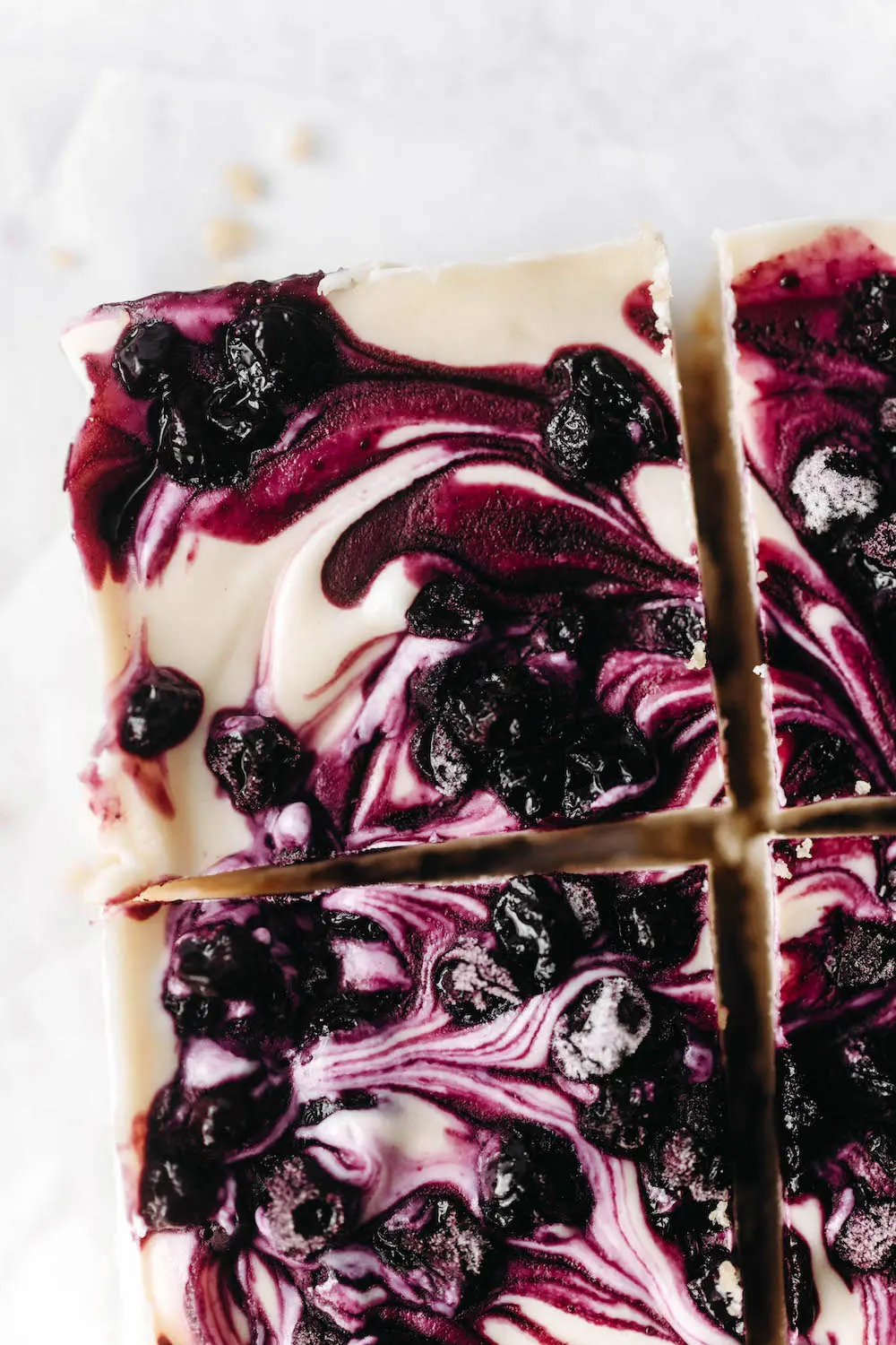 Lemon Blueberry Cheesecake Bars (vegan + gluten-free)