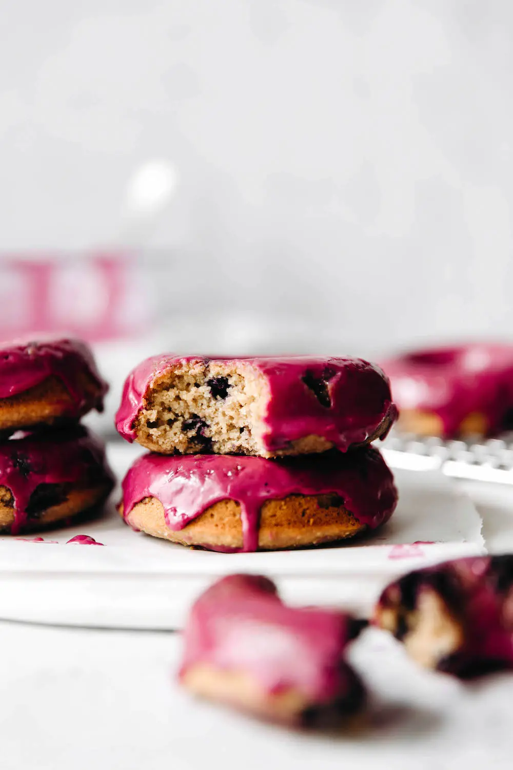 Baked Blueberry Donuts (vegan + gluten-free)