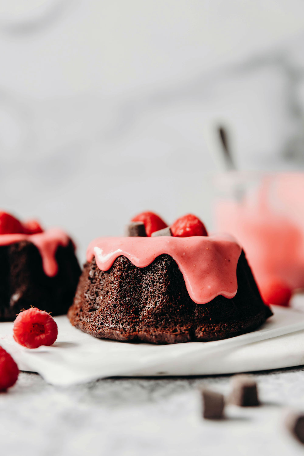 mini chocolate bundt cakes