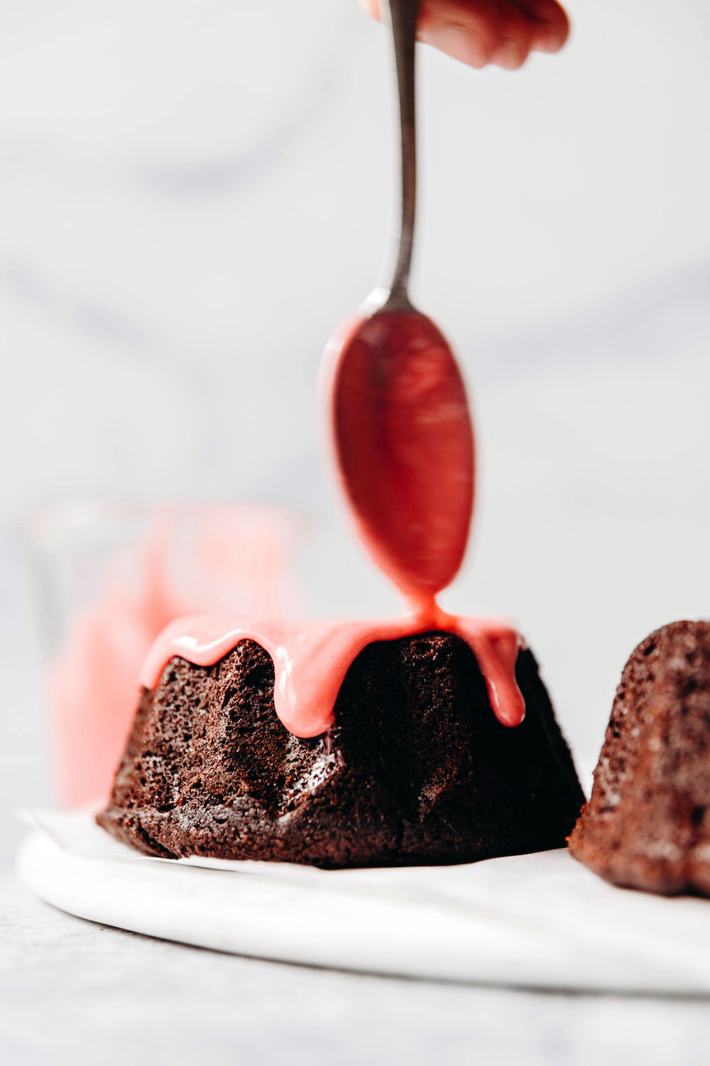 Dark Chocolate Bundt Cake with Red Fruit Glaze Recipe