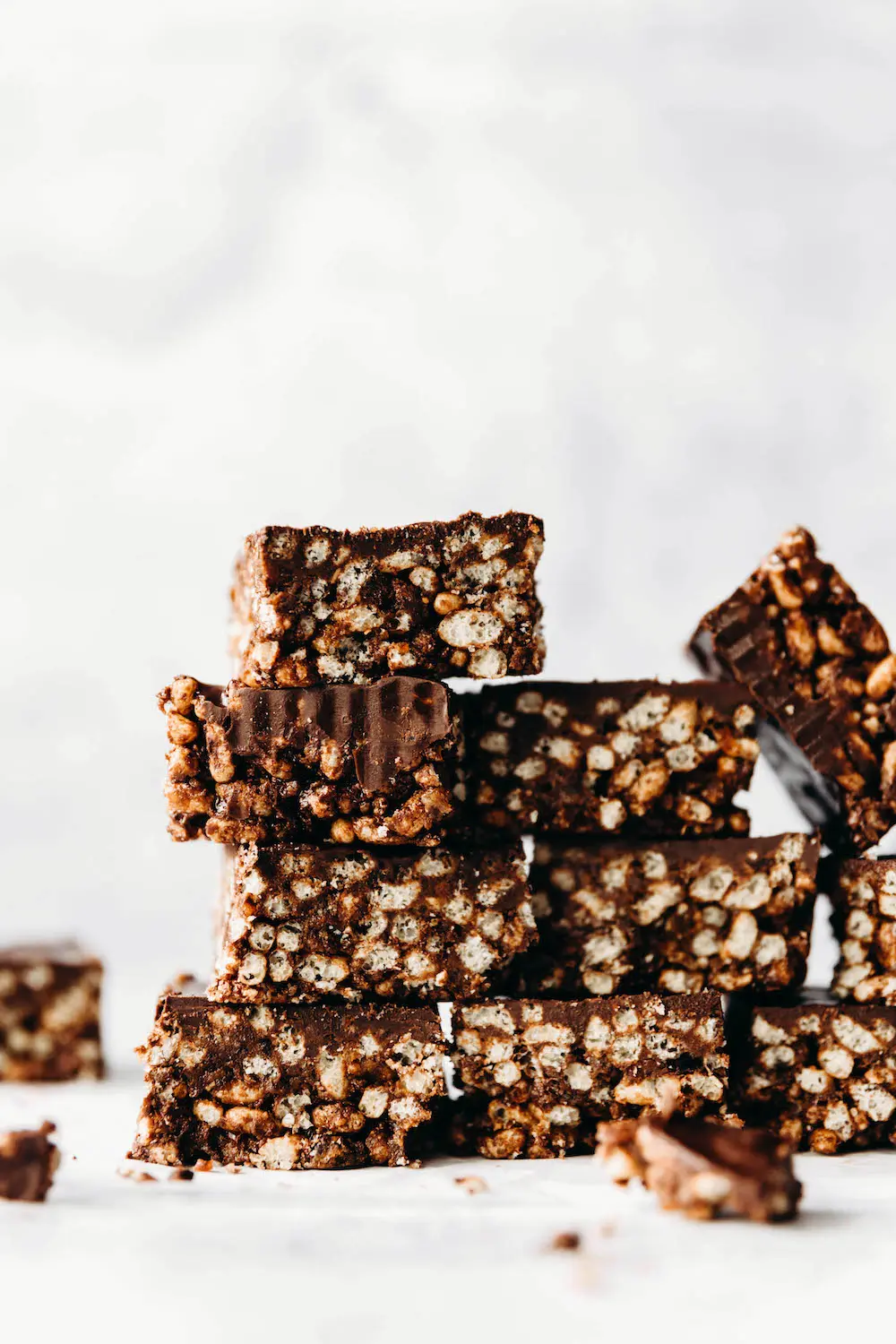 No Bake Healthy Dark Chocolate Rice Crispy Cakes