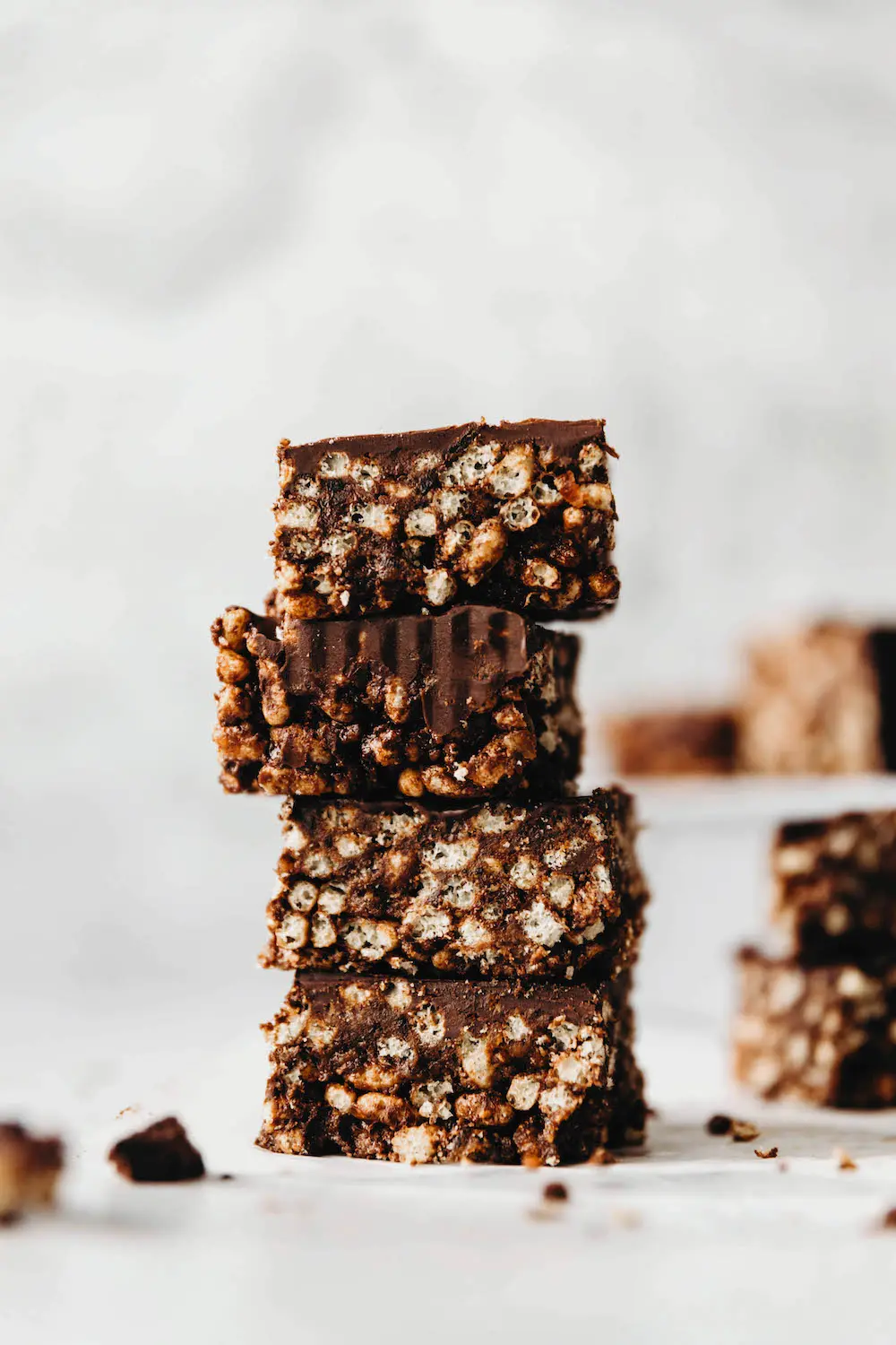 Healthy Chocolate Rice Crispy Treats (vegan)