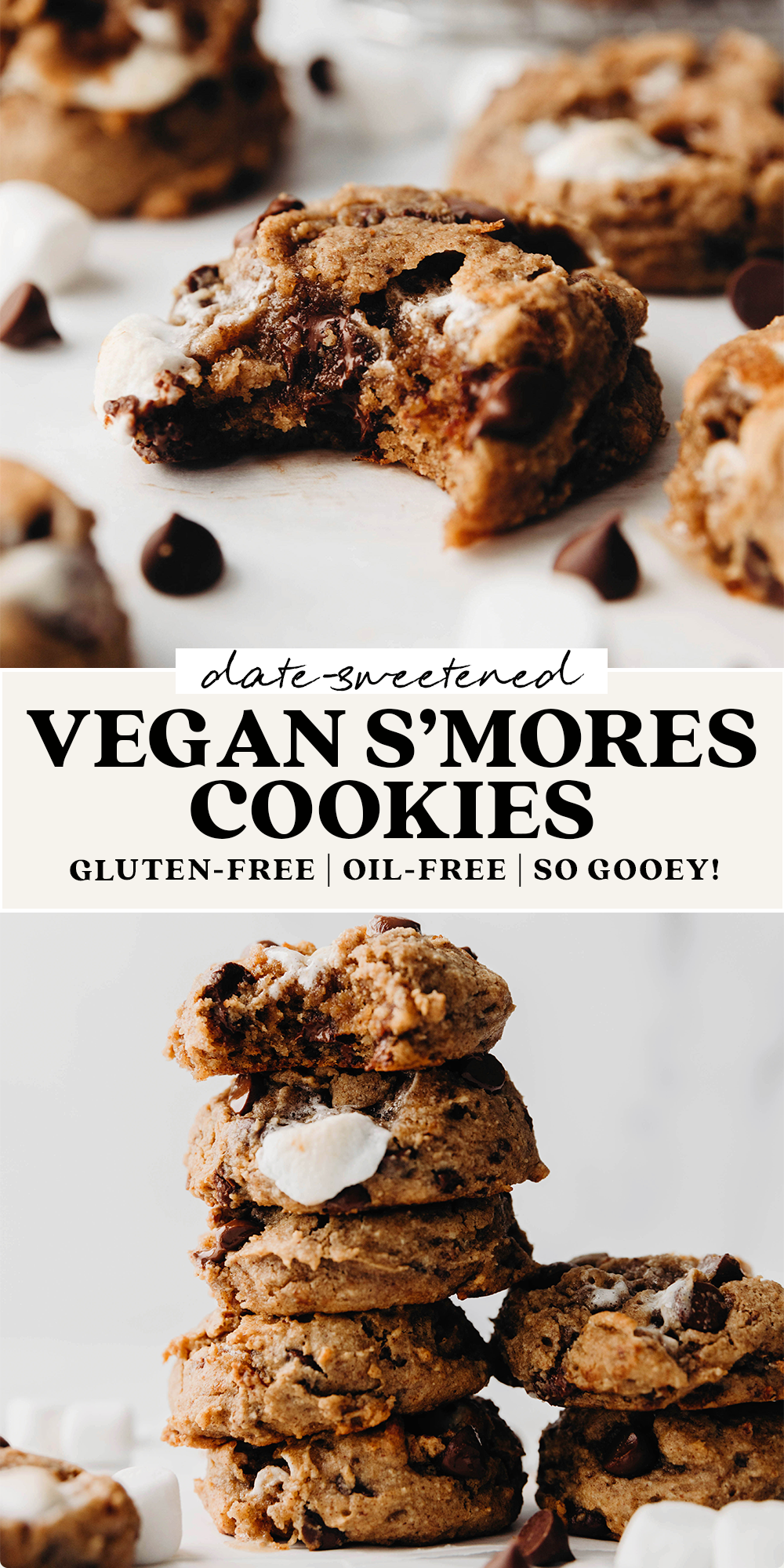 Gooey Vegan S'mores Cookies