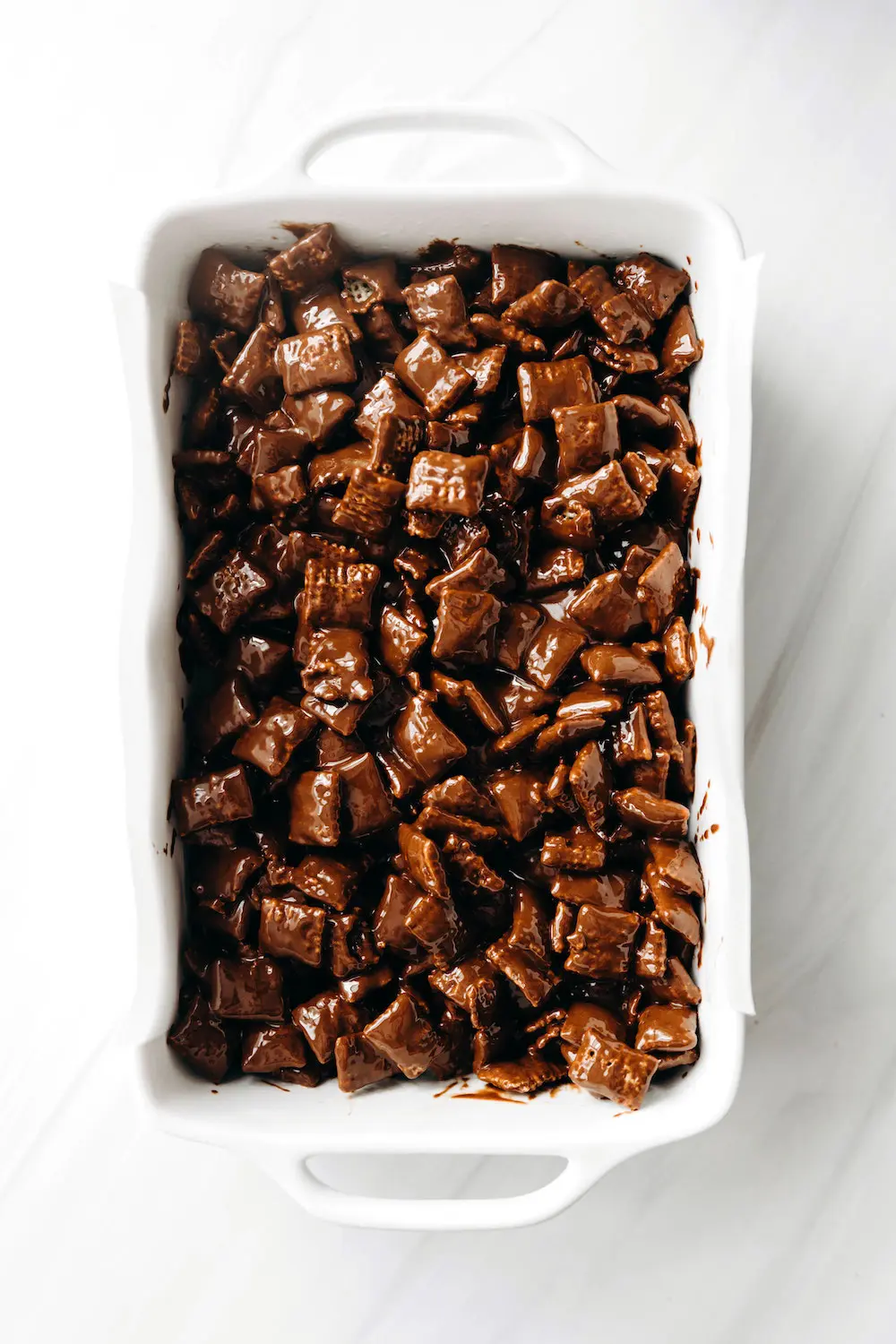 Puppy Chow Bars (vegan + nut-free)