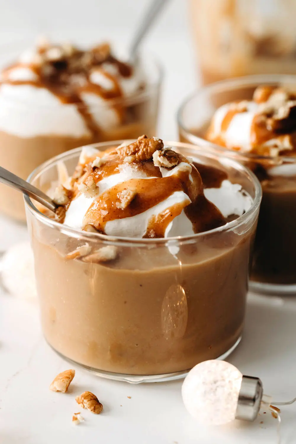 Creamy Chocolate Coconut Pots and Caramel Sauce Recipe with Orange Essential  Oil