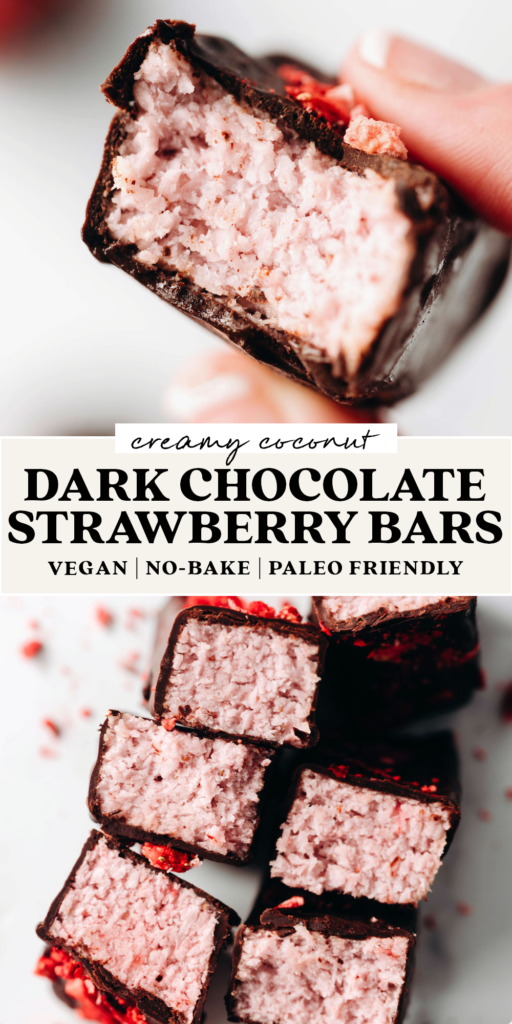 Chocolate Covered Strawberry Bars (vegan + paleo)